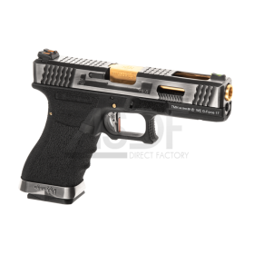 WE - G-Force 17 SV Gold Barrel Metal Version GBB - Black