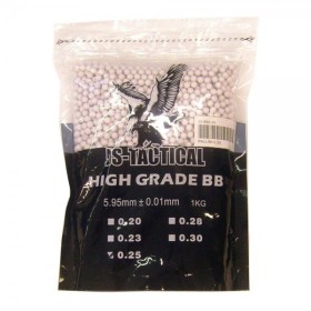 JS-TACTICAL - BILLE 0.25GR SACHET DE 1KILO BLANCHE